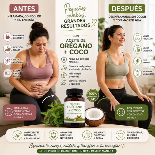 ACEITE DE ORÉGANO + COCO – Bienestar Natural en Cada Cápsula